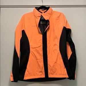Neon orange wind breaker